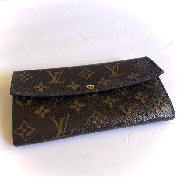 Louis Vuitton Sarah Monogram Leather Wallet Authentic with flaws Made in Italy - Picture 13 of 14